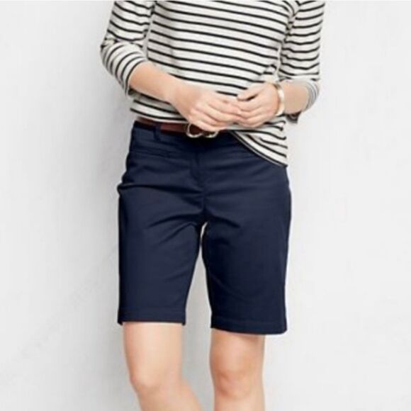 Tory Burch Navy Bermuda Shorts Size 6 - Picture 1 of 6
